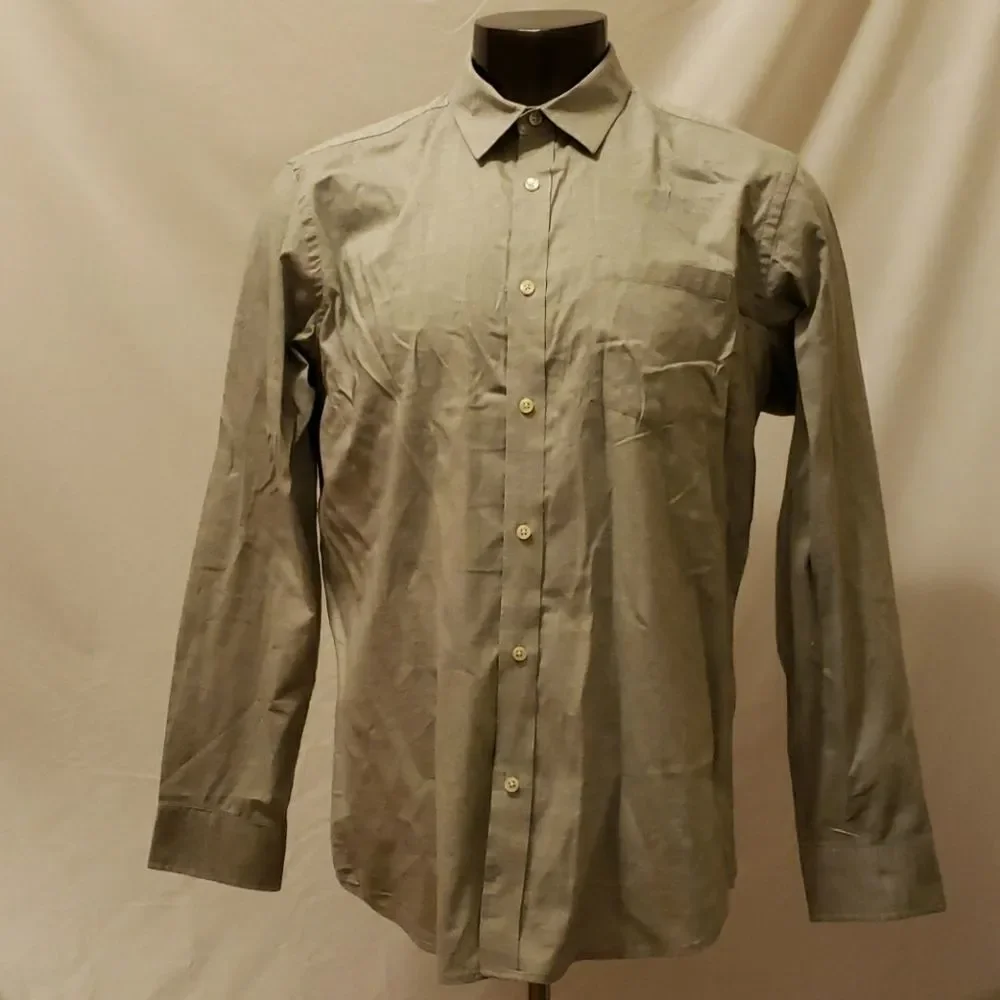 BANANA REPUBLIC Grey/Blue Button Down‎ Size L